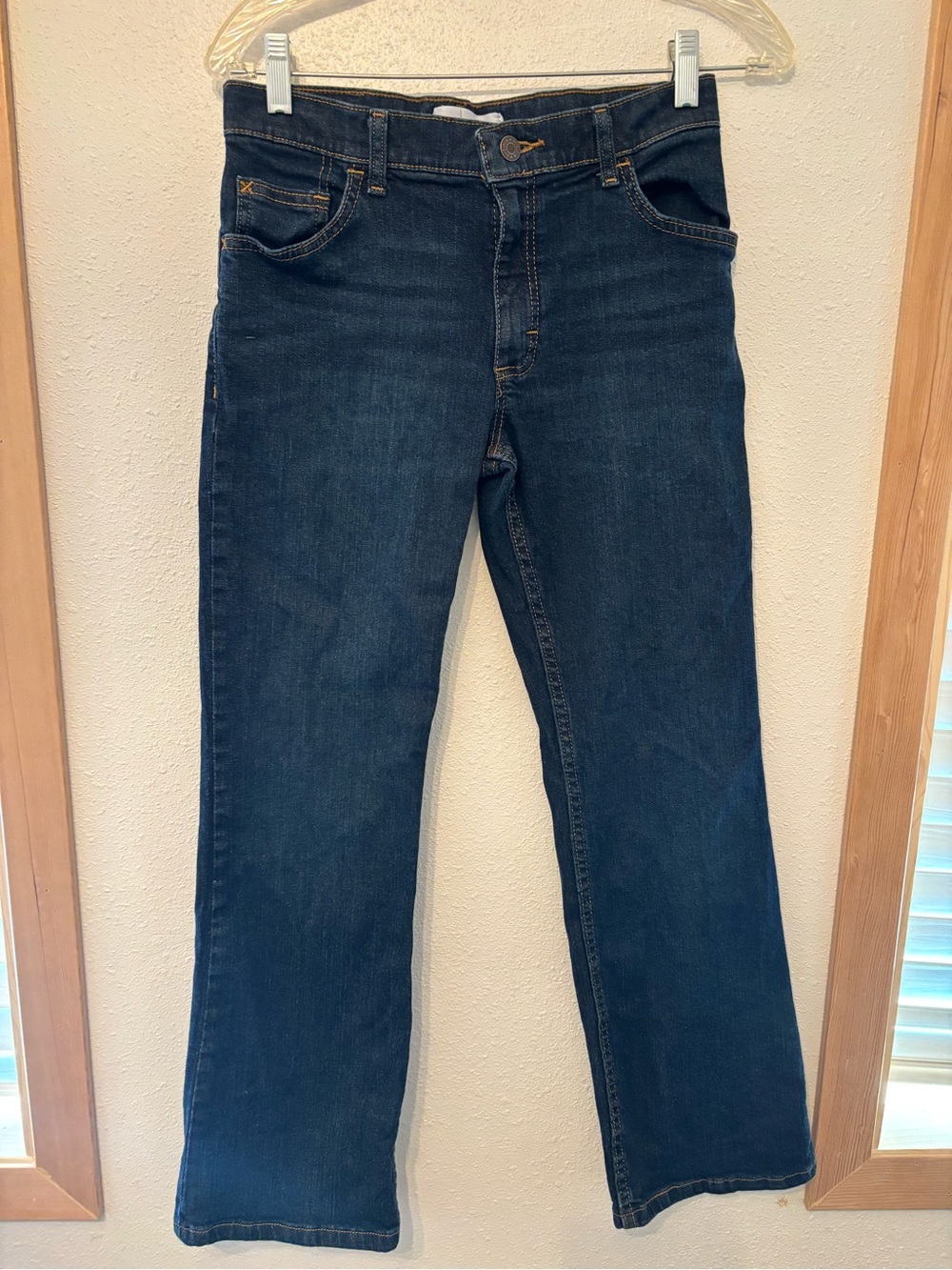 Youth Dark Blue Wrangler Classic Boot jeans